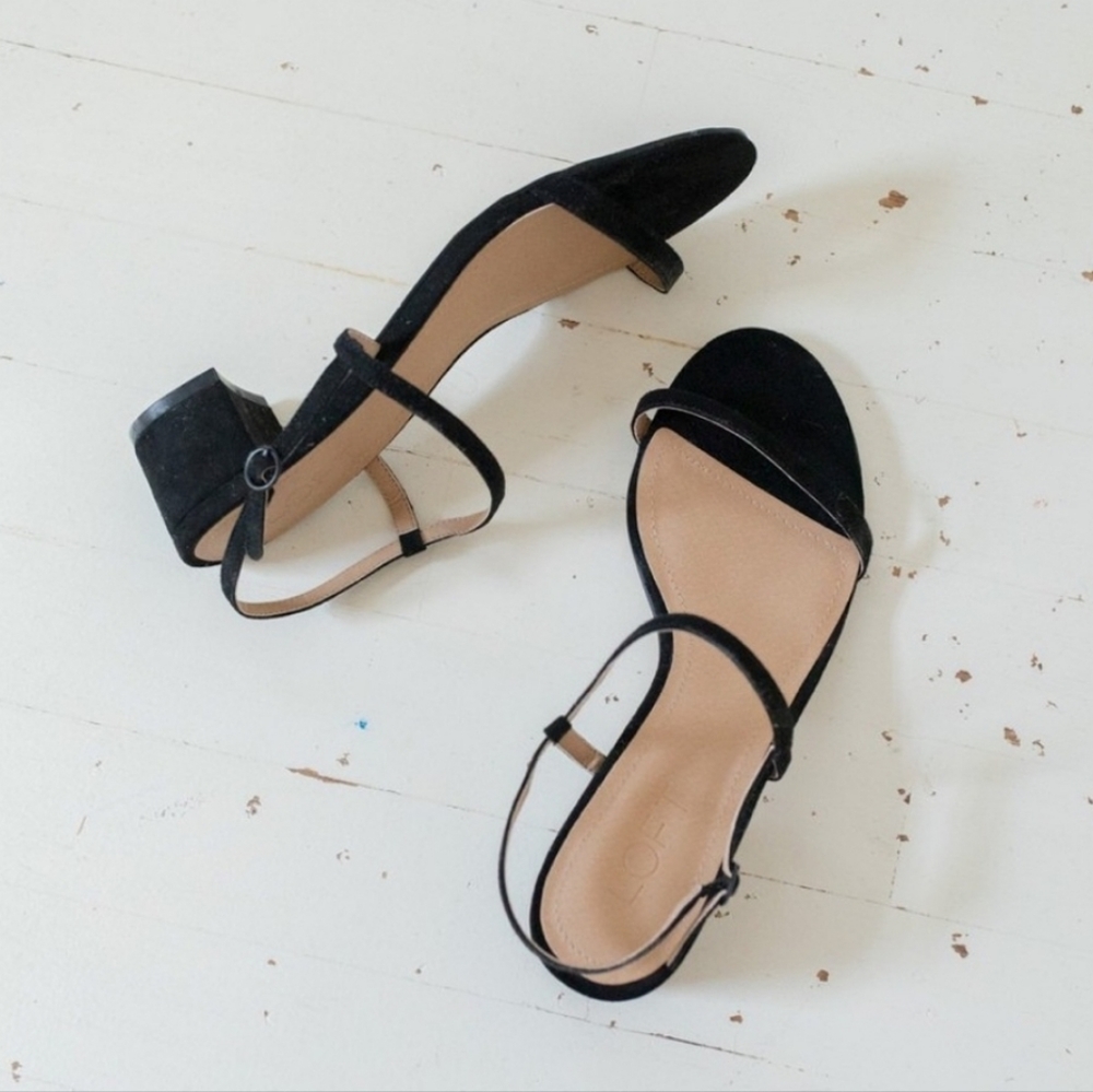 Loft Black Strappy Sandals